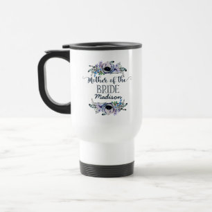 Boho Chic Mint & Navy Blommigt Budens mamma Resemugg