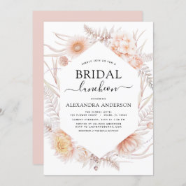 Boho Chic Möhippa Luncheon Dusty Rosa Desert Inbjudningar