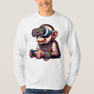 Boho Chic Monkey: A Trendig, Artistic Animal Tee