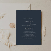Boho Chic Mörk Navy Blue Avslappnad Bröllop