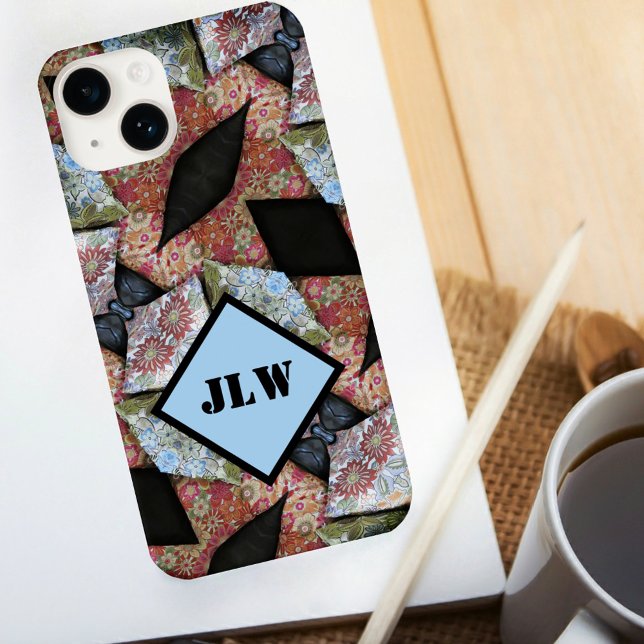 Boho Chic Multi Färg Patchwork med Initialer (Skapare uppladdad)