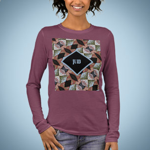 Boho Chic Multi Färg Patchwork Personlig T Shirt