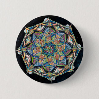 Boho-chic Multifärgad Mandala-knapp Knapp