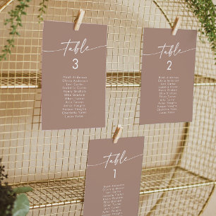 Boho Chic Neutralt Taupe Hanging Seing Chart Inbjudningar