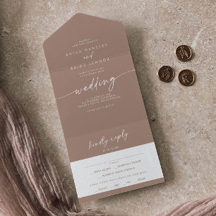 Boho Chic Neutralt Taupe Meal Choice OSA Bröllop