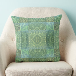 Boho Chic Ocean Grönt och Seafoam Kudde
