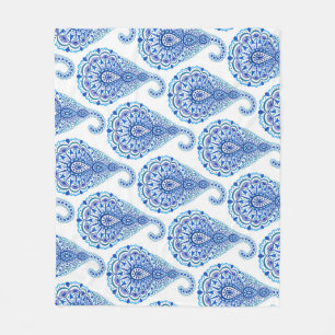 Boho Chic Paisley Seamless Oriental Fleecefilt