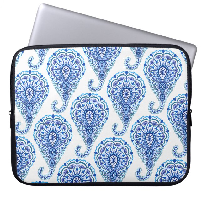 Boho Chic Paisley Seamless Oriental Laptop Fodral (Framsidan)