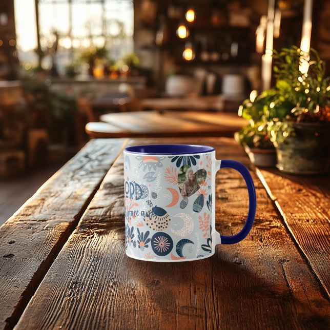 Boho Chic Personlig Mugg med Celestial Blommotiv (Skapare uppladdad)
