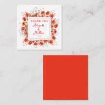 Boho Chic Poppy Flowers Bröllop Tack