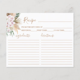 Boho Chic Recept Card