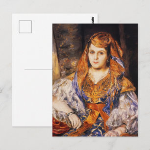 Boho Chic Renoir Orientalistisk dam Finkonst Vykort