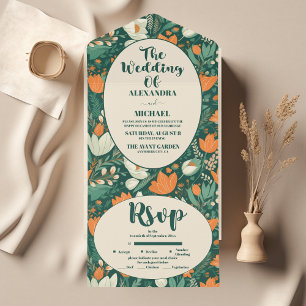 Boho Chic Retro Colorful Blommigt Bröllop
