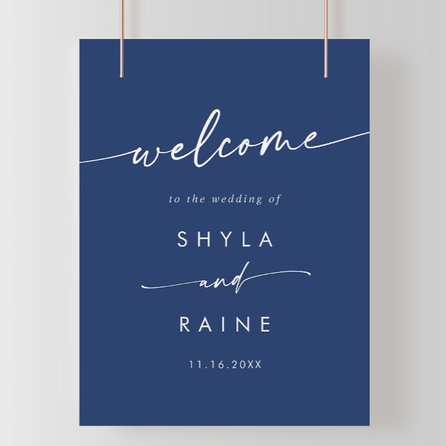 Boho Chic Royal Blue Gör-det-själv-välkomstskylt f Poster (Skapare uppladdad)