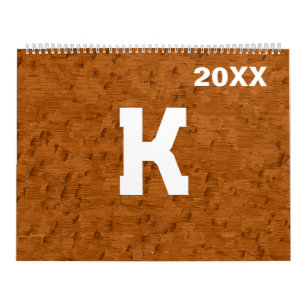 Boho Chic Rustic Wood Struktur Motivational Kalender