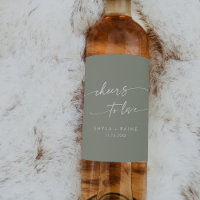 Boho Chic Sage Grönt Cheers till Kärlek Bröllop
