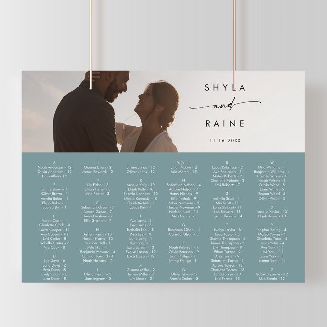 Boho Chic Seafoam Teal Bild Sittdiagram Poster (Skapare uppladdad)