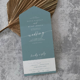 Boho Chic Seafoam Teal Meal Choice OSA Bröllop