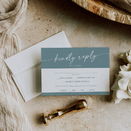 Boho Chic Seafoam Teal Menu Choice OSA kort
