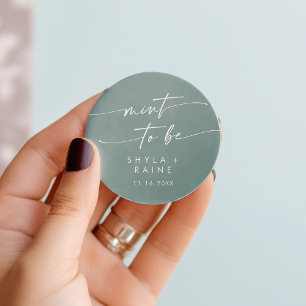 Boho Chic Seafoam Teal Mint att vara för Sticker Runt Klistermärke