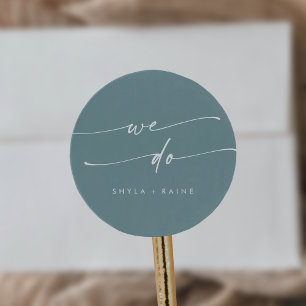 Boho Chic Seafoam Teal we do kuvert Seals Runt Klistermärke