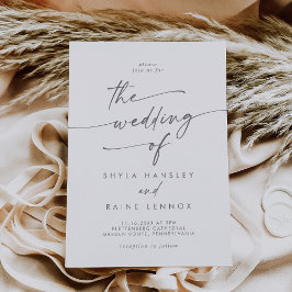 Boho Chic Silver Grått Bröllop Inbjudningar