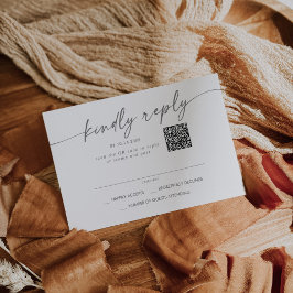 Boho Chic Silver Grått Mail In och QR-kod OSA Kort