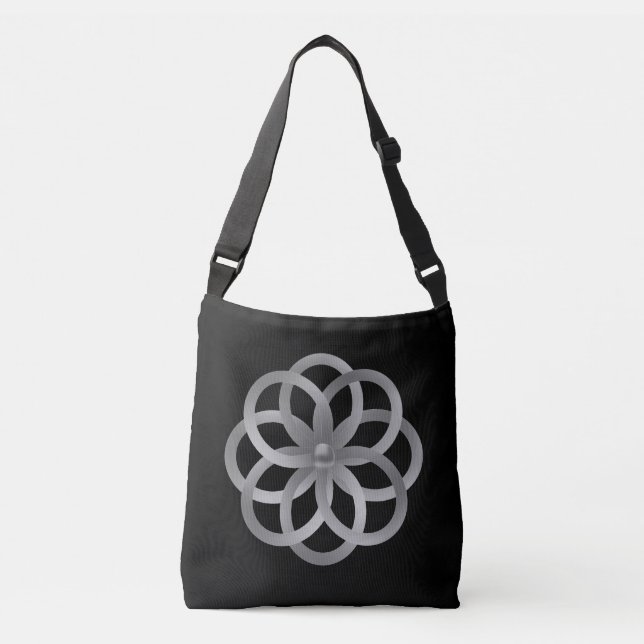 Boho Chic Silver Mandala Axelväska (Framsida)