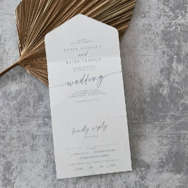 Boho Chic Slate Blue Meal Choice OSA Bröllop