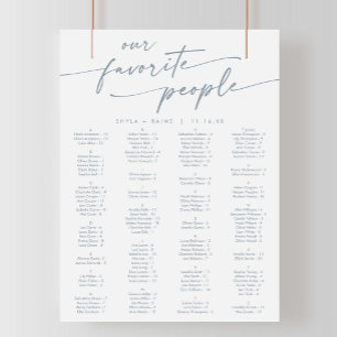 Boho Chic Slate Blue Printable Seite Diagram Poster