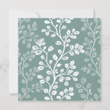 Boho Chic Tealgrön Efterblommande Blommor Blommig