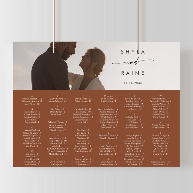 Boho Chic Terracotta Bild Seatdiagram Poster (Skapare uppladdad)