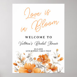 Boho Chic Terracotta Blommigt Möhippa Välkommen Poster