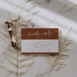 Boho Chic Terracotta Menu Choice OSA kort