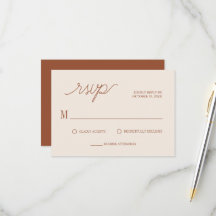 Boho Chic Terracotta Minimal Bröllop