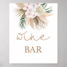 Boho chic Torkad Handflatan Vin Pub Poster