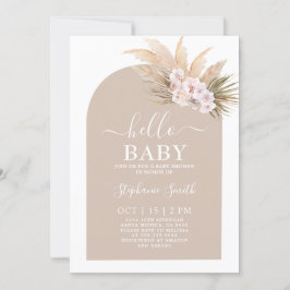 Boho Chic Tropical Baby Shower Girl-inbjudan Inbjudningar