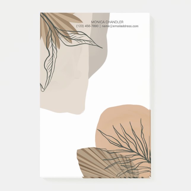 Boho Chic Tropical Monogram Post-it Block (Framsida)