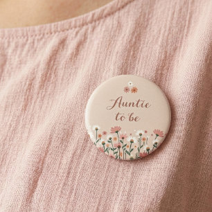 Boho Chic Tusenskönor Blommig Baby Shower Blivande Knapp