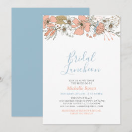 Boho Chic Vår Blommig Bröllops Luncheon Shower Inb Inbjudningar
