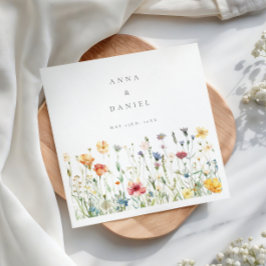 Boho Chic Vildblomsbröllop Pappersservett