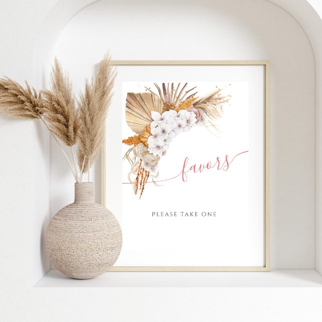 Boho Chic Watercolor Blommigt Baby Shower-favorite Poster (Skapare uppladdad)