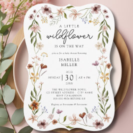Boho Chic WildblomBaby Shower Inbjudningar