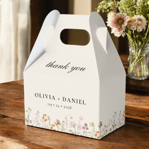 Boho Chic WildblomGarden Bloom Bröllop Presentaskar