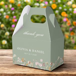 Boho Chic WildblomGarden Bloom Bröllop Presentaskar