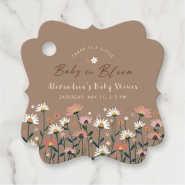 Boho Chic Wildblomma Baby i Bloom Shower Gåvor Etiketter