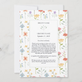 Boho Chic WildblommBlommigt Bröllop Itinerary