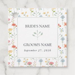 Boho Chic WildblommModern Blommigt Bröllop Gåvor Etiketter