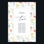 Boho Chic WildblommModern Blommigt Bröllop Guest Bordsnummer<br><div class="desc">Ett vackert hand plockade vattenfärgssnäckor bröllop. En unik design som användorna illustrerar vattenfärgsbotaniska ämnen från vilda blommor. En modern blommigt för vild. Ett kort för bordsnummer i elegant bröllop med modernt inslag. Det finns också möjlighet att matcha bröllopsinbjudningar och andra artiklar i kontorsartiklar. Anpassa antalet och köp varje bord individuellt...</div>