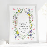 Boho Chic Wildblommor Baptism Välkommen Poster<br><div class="desc">Boho Chic Wildblommor Baptism Välkomna Poster. Matchande objekt är tillgängliga.</div>